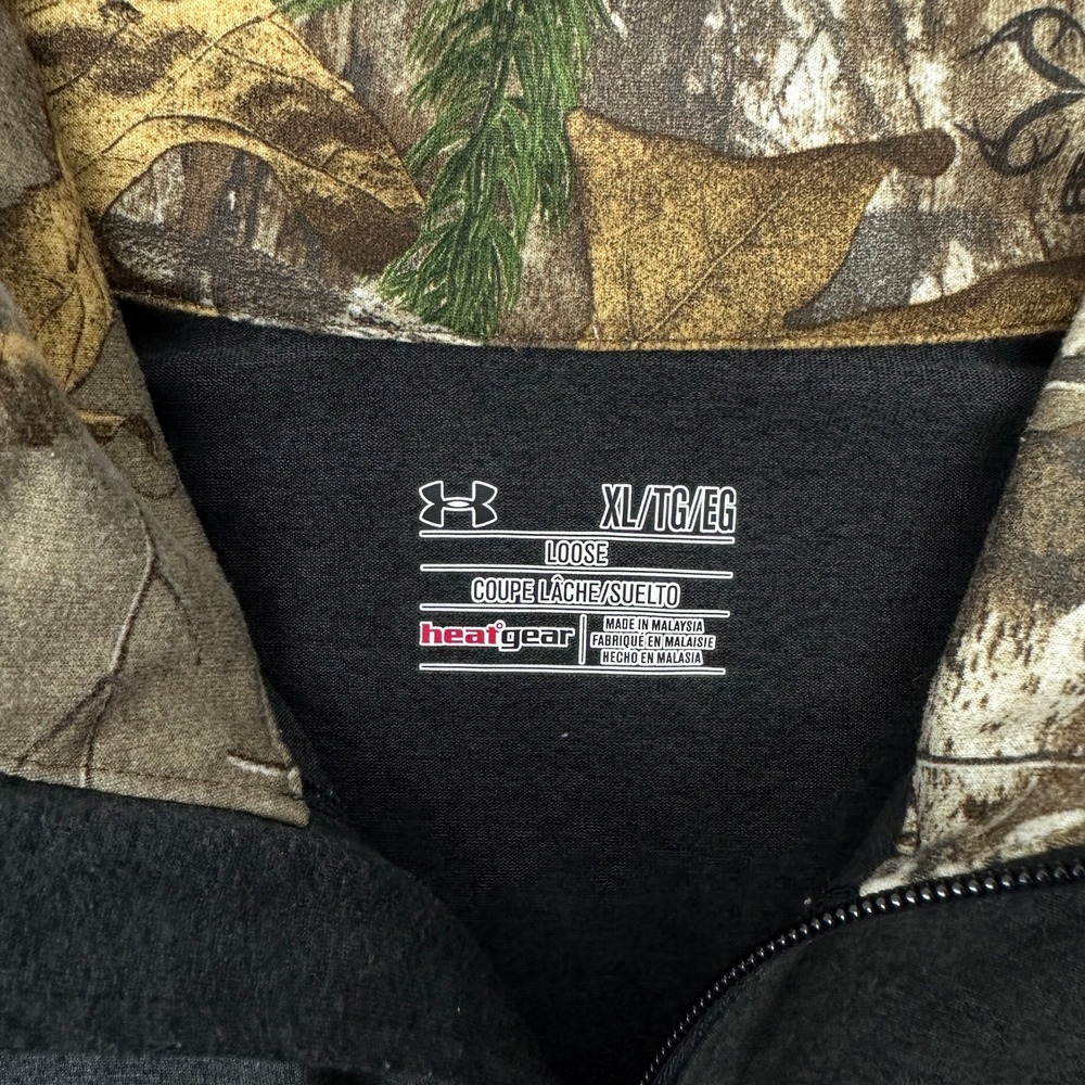 Under Armour Pullover Gray HeatGear Antler Logo Camo Trim / Mens Extra Large - Picture 3 of 8
